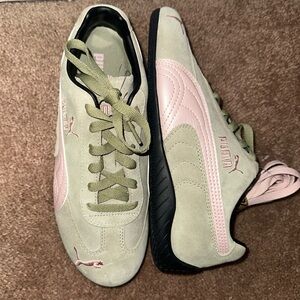 Puma Speedcat green pink size 7 womens